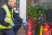 A Co2 fire extinguisher being serviced